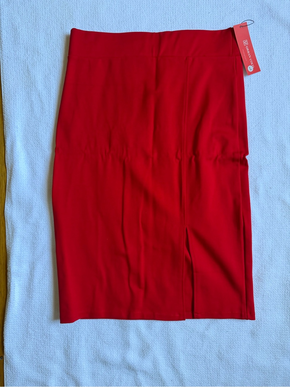 Classic Red High-Rise Pencil Skirt